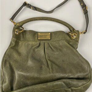Taupe Hobo Pebble Leather Bag